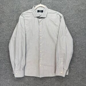 Under‎ 5'10 Button Down Shirt Mens XL Gray Oxford Cotton Long Sleeve Casual Work